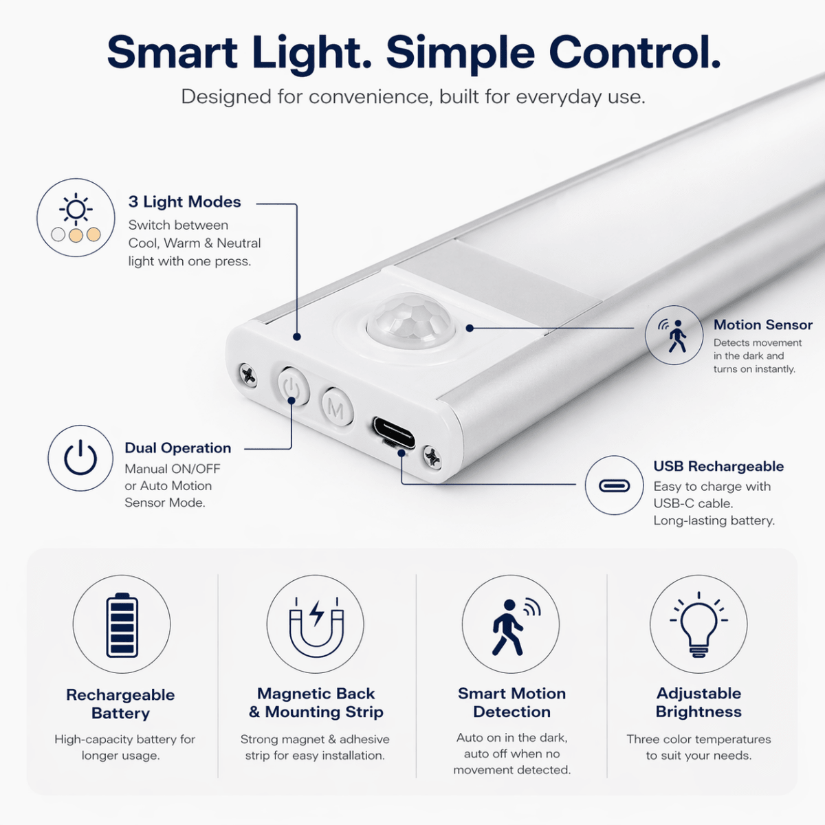 Lumbar™ Motion Sensor Cabinet Light | Buy Online at Neyush Store - Best in India