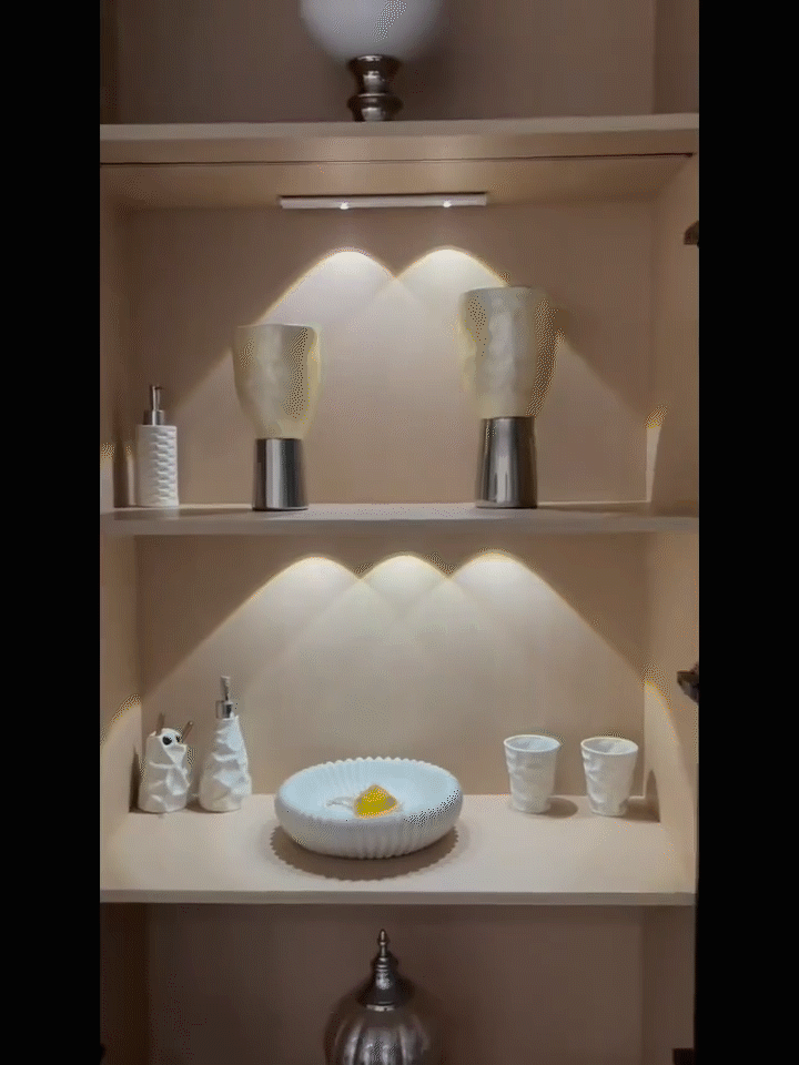 Walks in. Lights up. Walks out. Lights off.